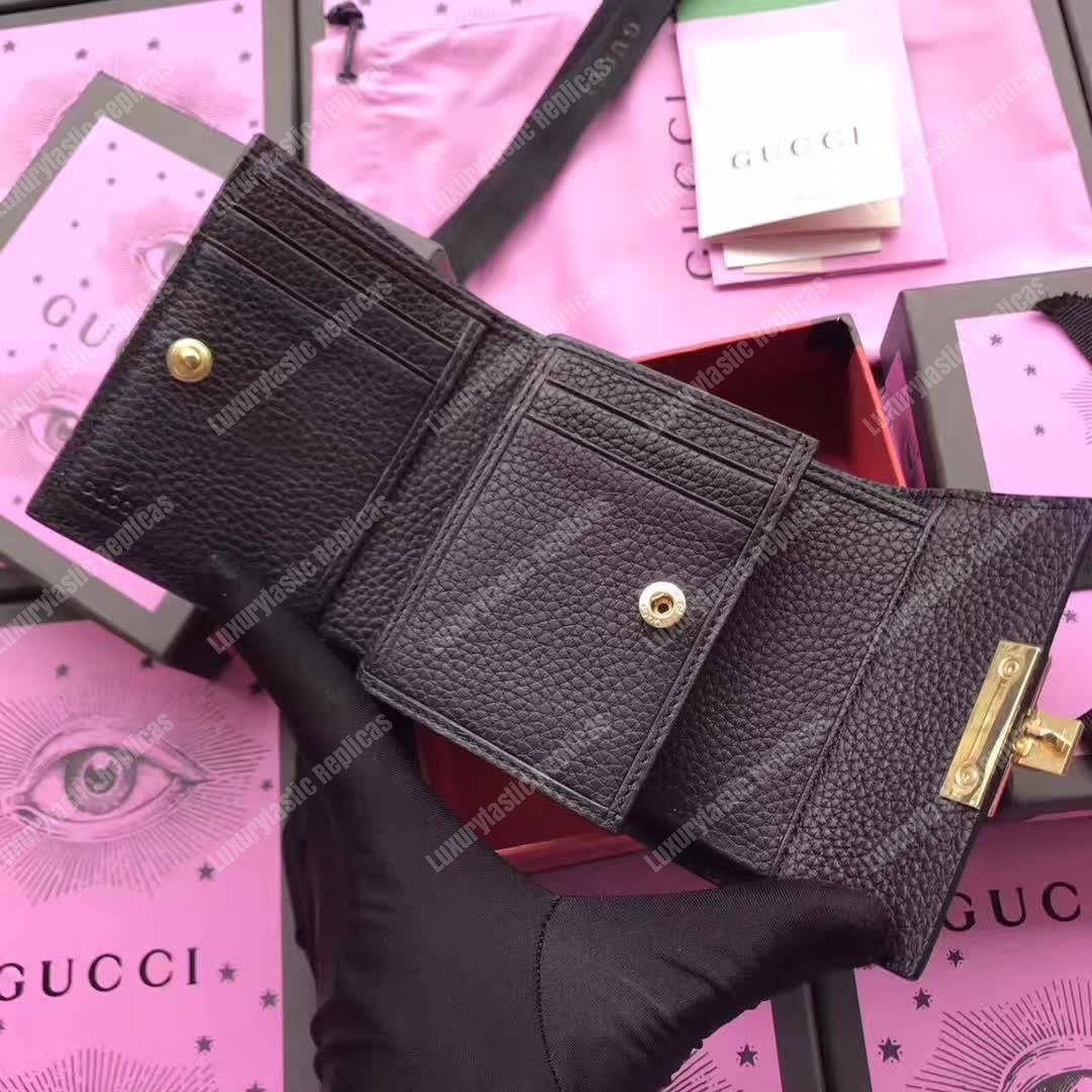 G*u*i padlock wallet black