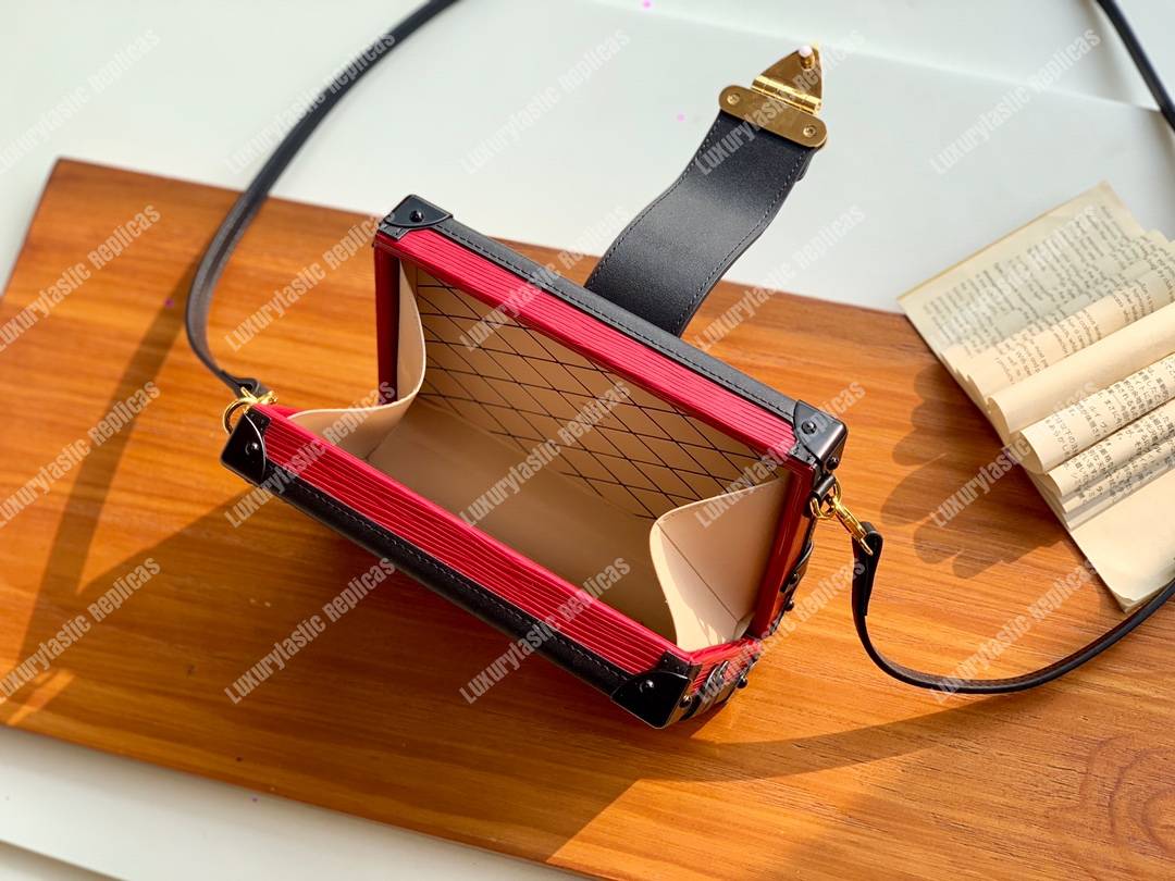 LV Petite Malle Epi Leather Coquelicot