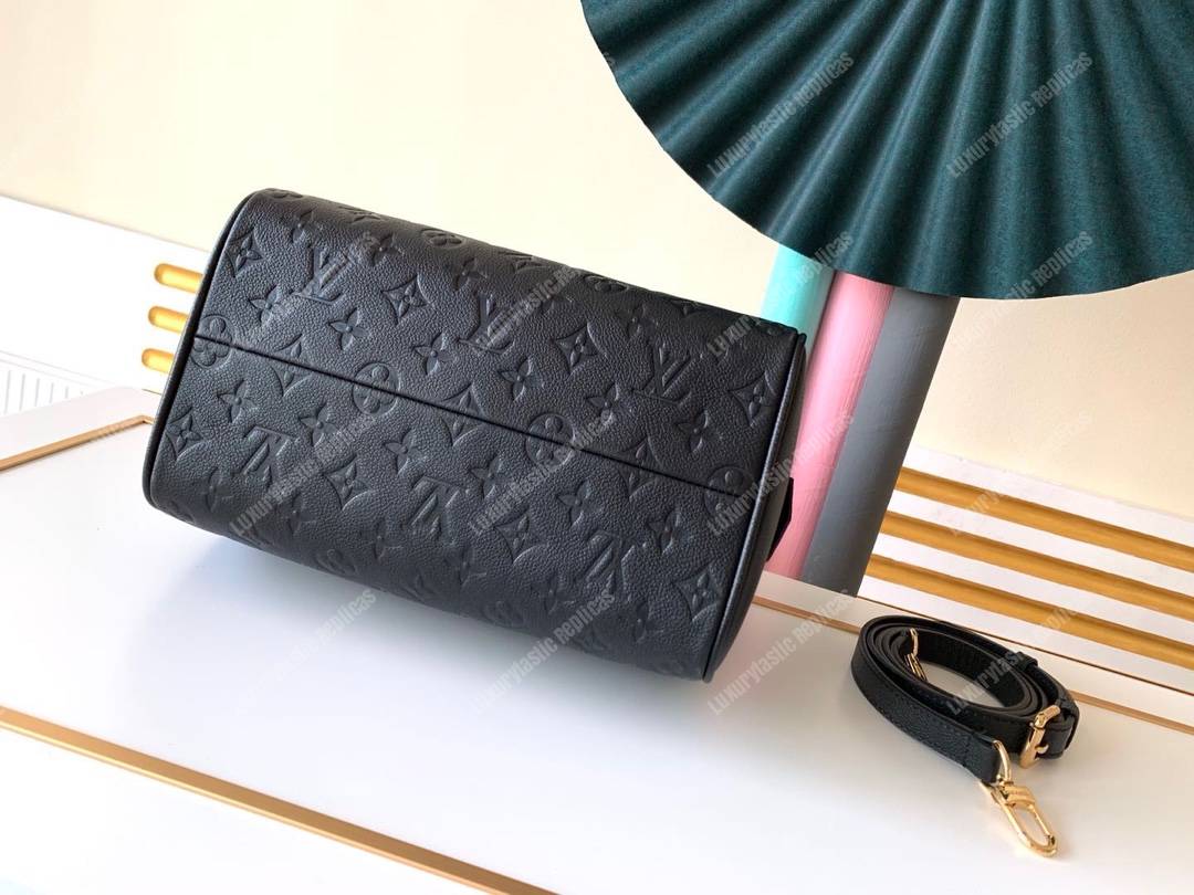 LV Speedy Bandouliere 25 Monogram Empreinte Leather Noir