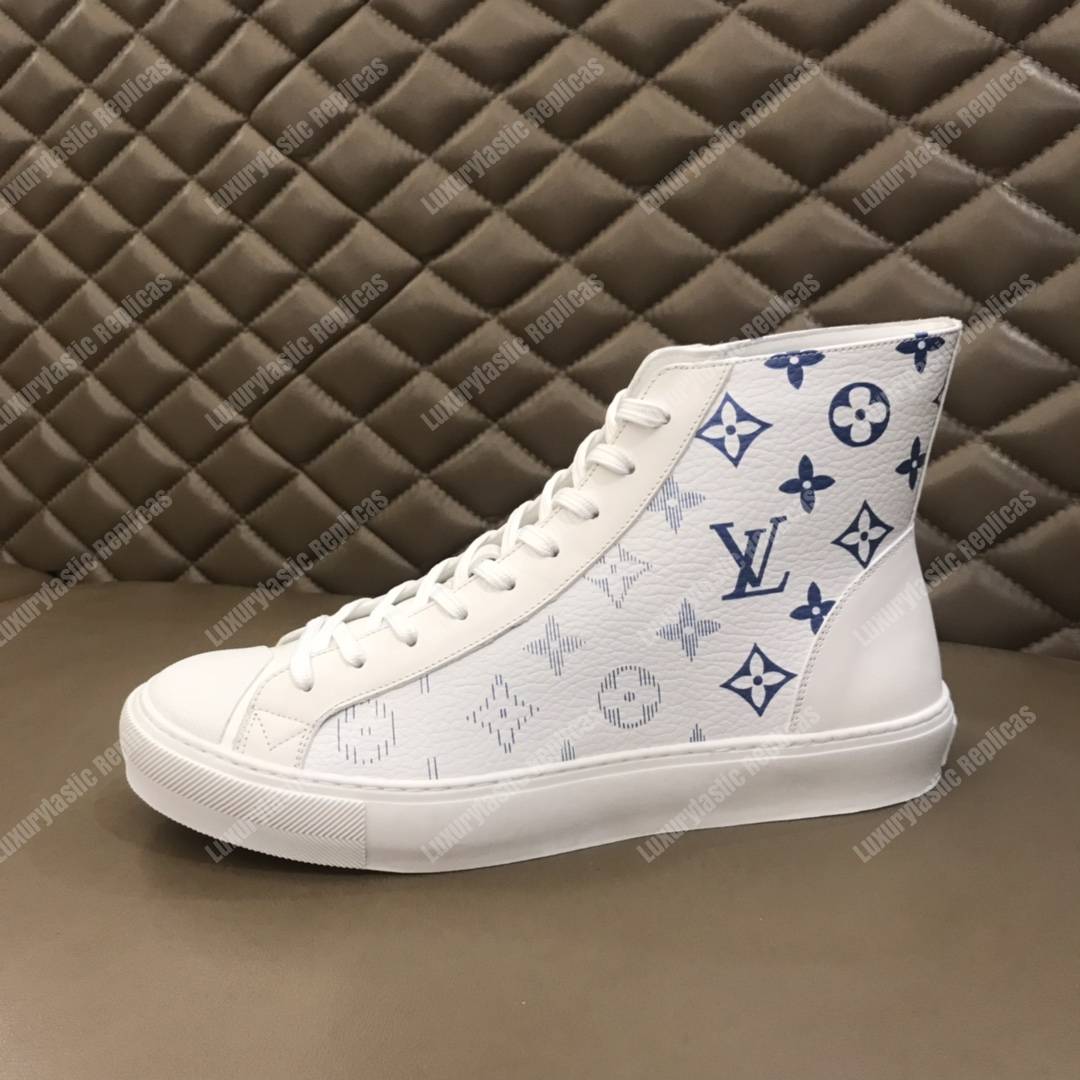 LV Tattoo Trainer Boots Blue Print