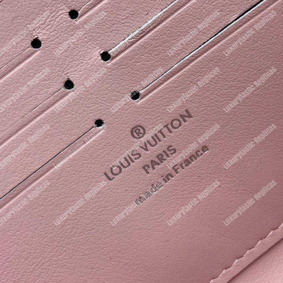 LV Zippy Wallet Mahina Leather Creme