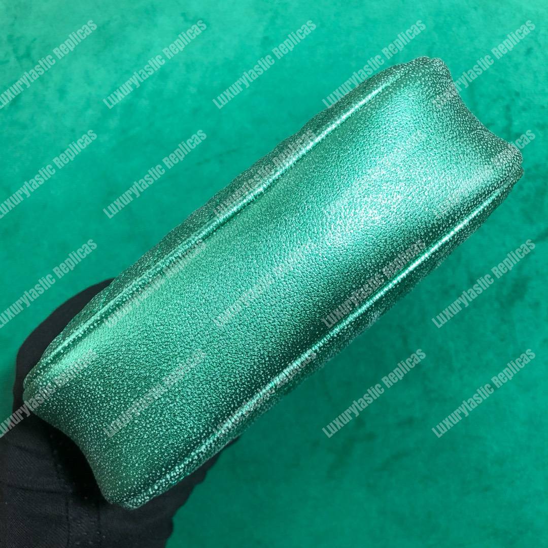 G*u*i laminated leather mini bag green