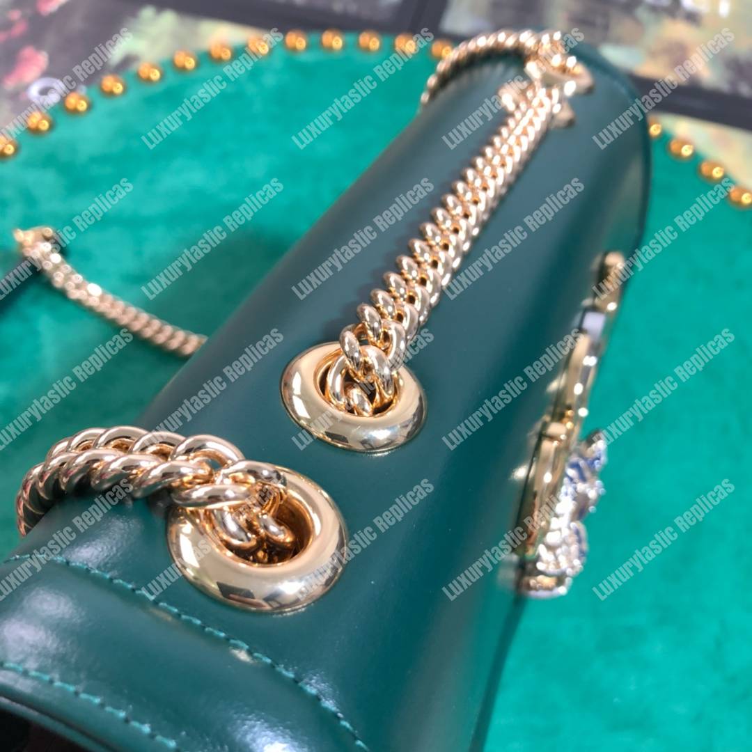 G*u*i rajah medium shoulder bag green