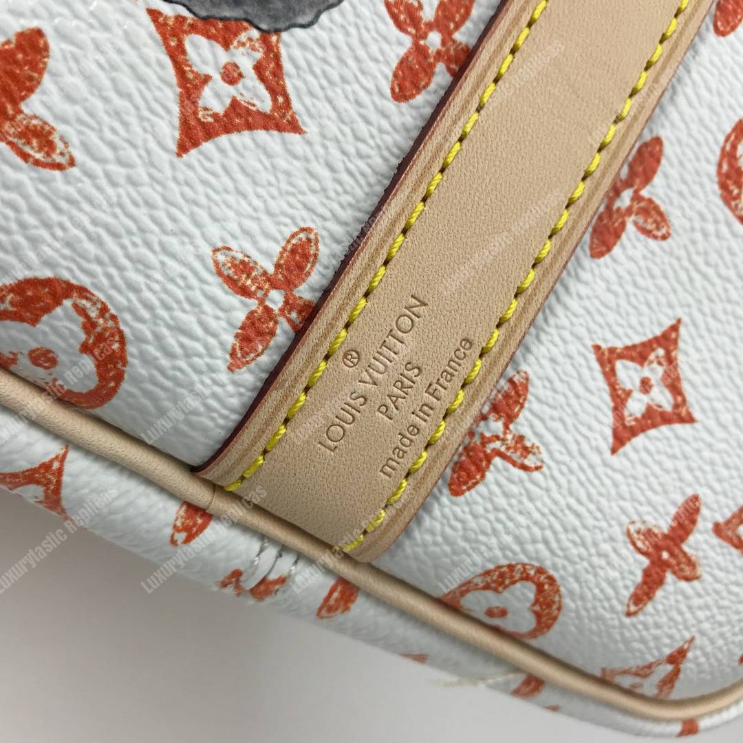 LV Speedy Bandouliere 30 Catogram White/Orange