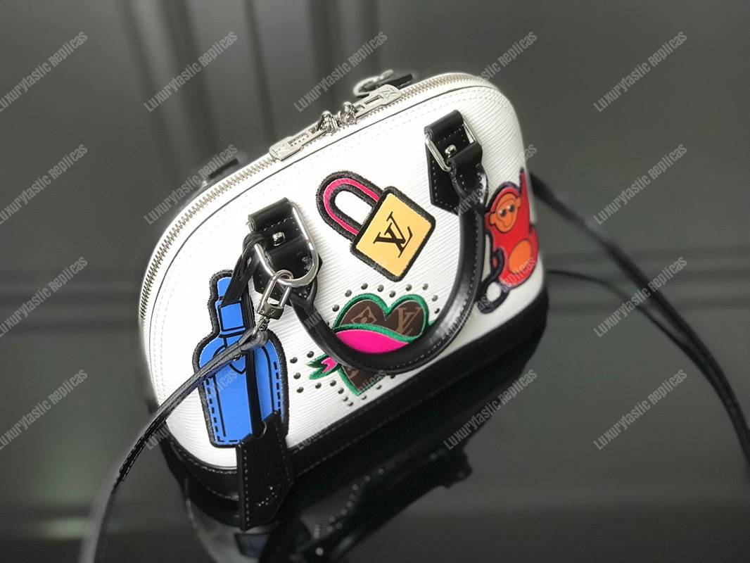 LV Alma BB Epi Leather Trunk-Maker White