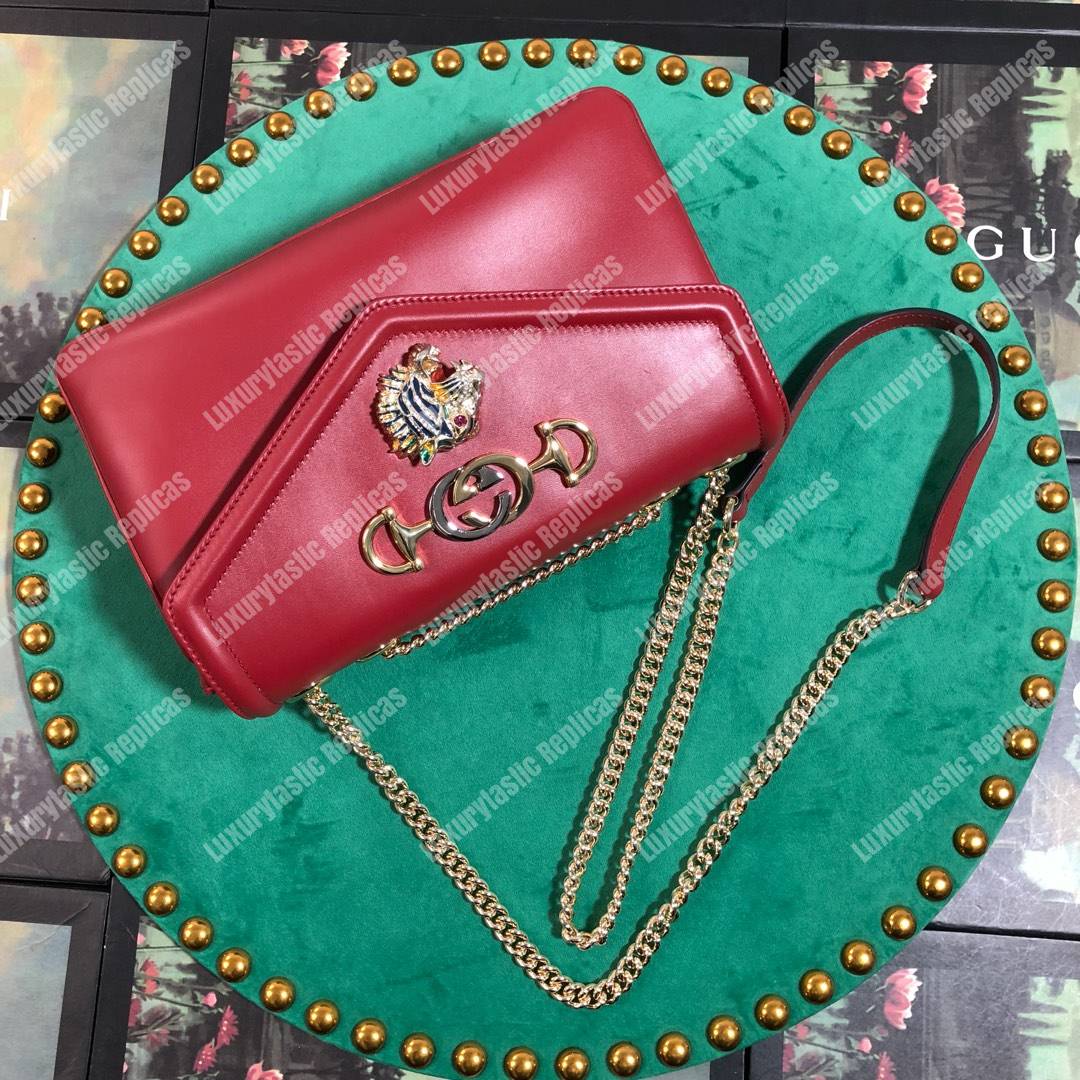 G*u*i rajah medium shoulder bag red