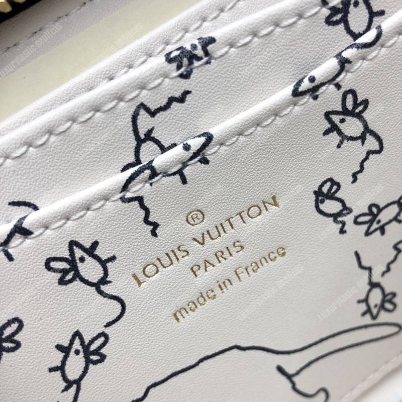 LV Zippy Coin Purse Catogram Dogs and Cats Black White