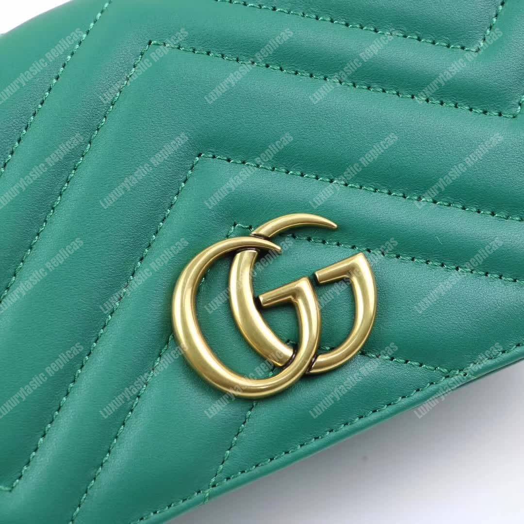 G*u*i gg marmont mini leather bag aquamarine