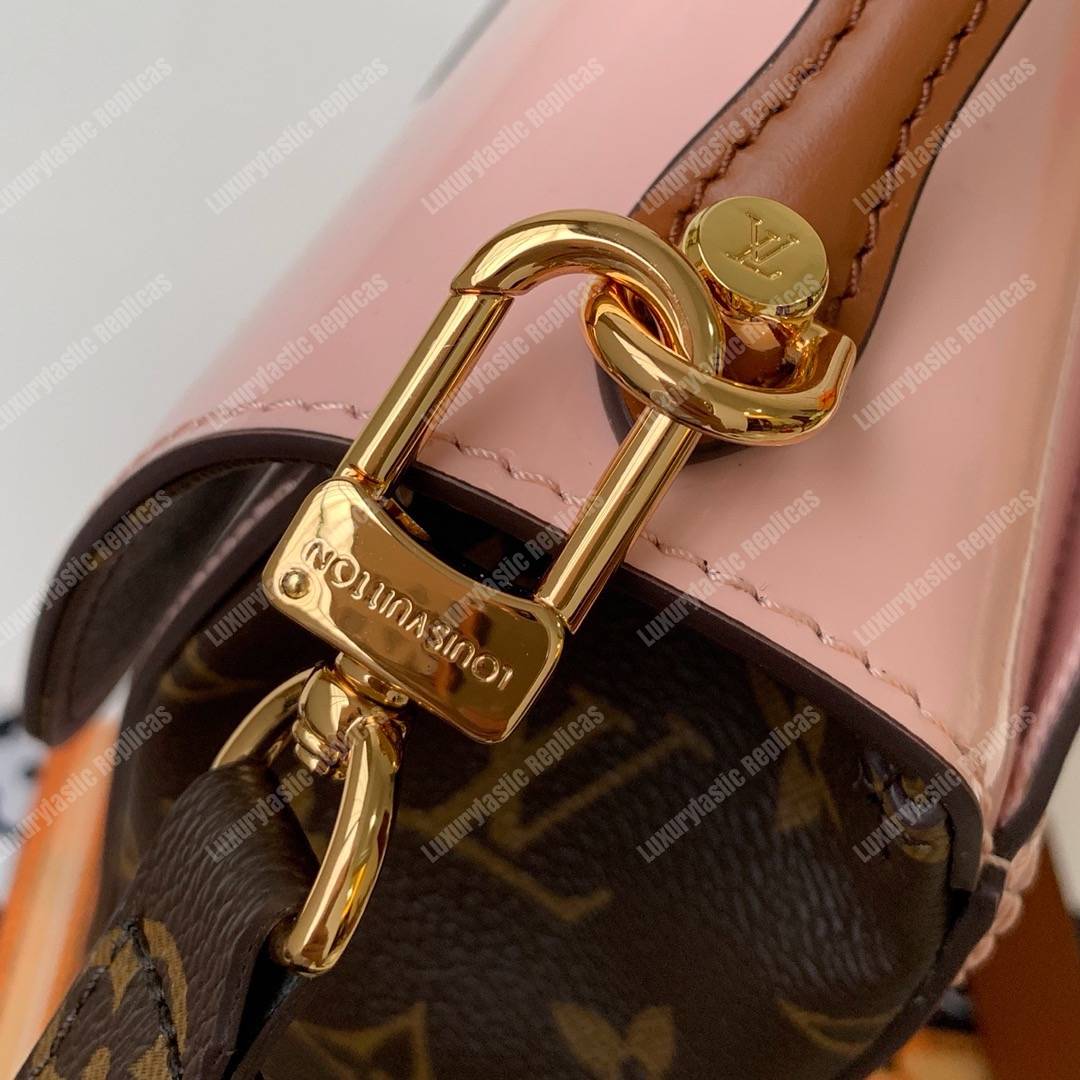LV Cherrywood BB Smooth Patent Monogram Rose Ballerine