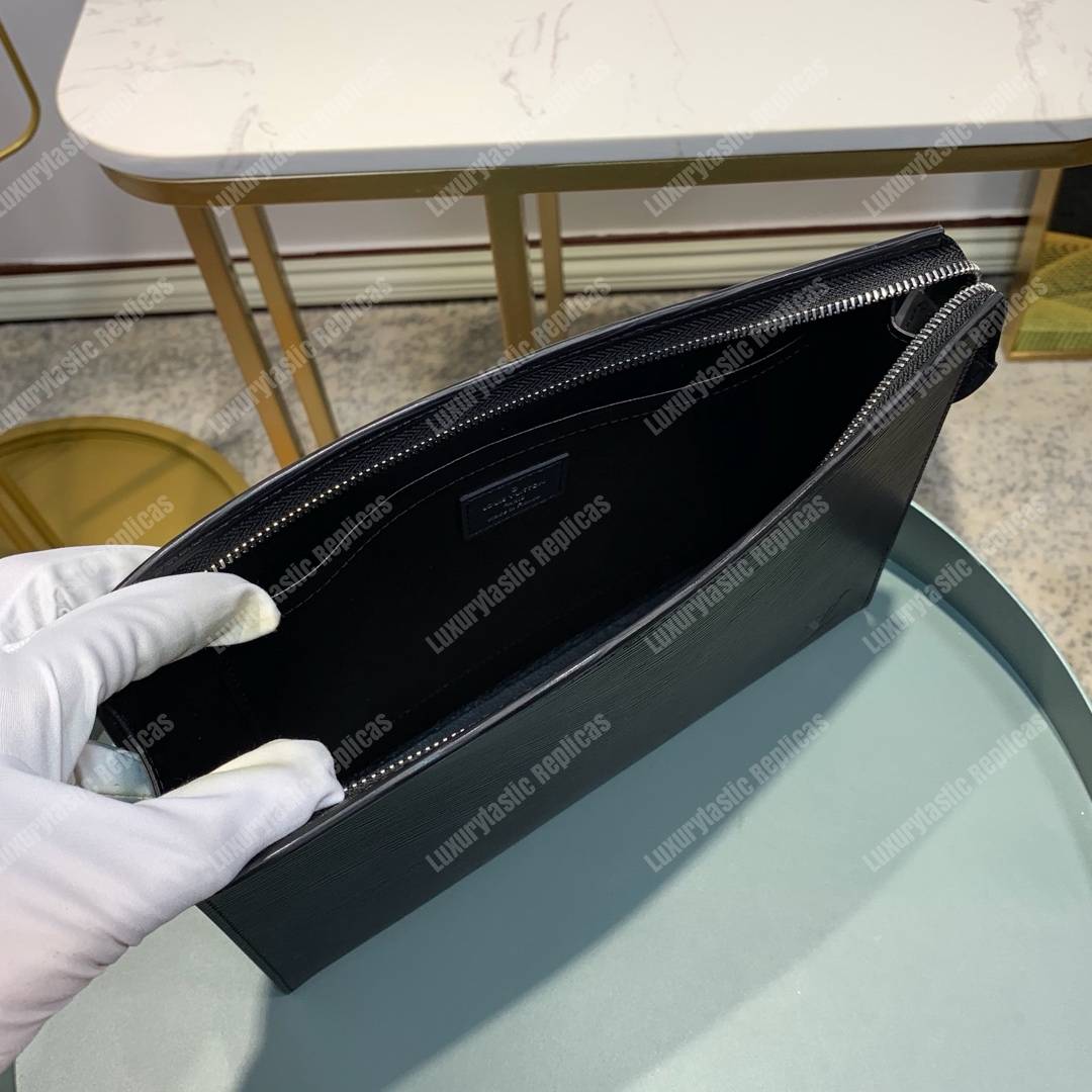 LV Pochette Voyage MM Epi Leather Black