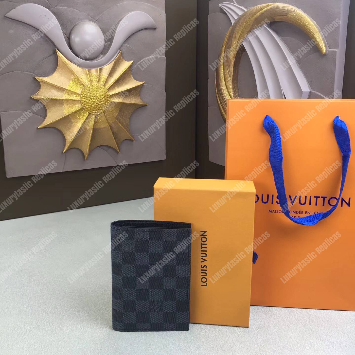 LV Passport Cover Damier Graphite Canvas