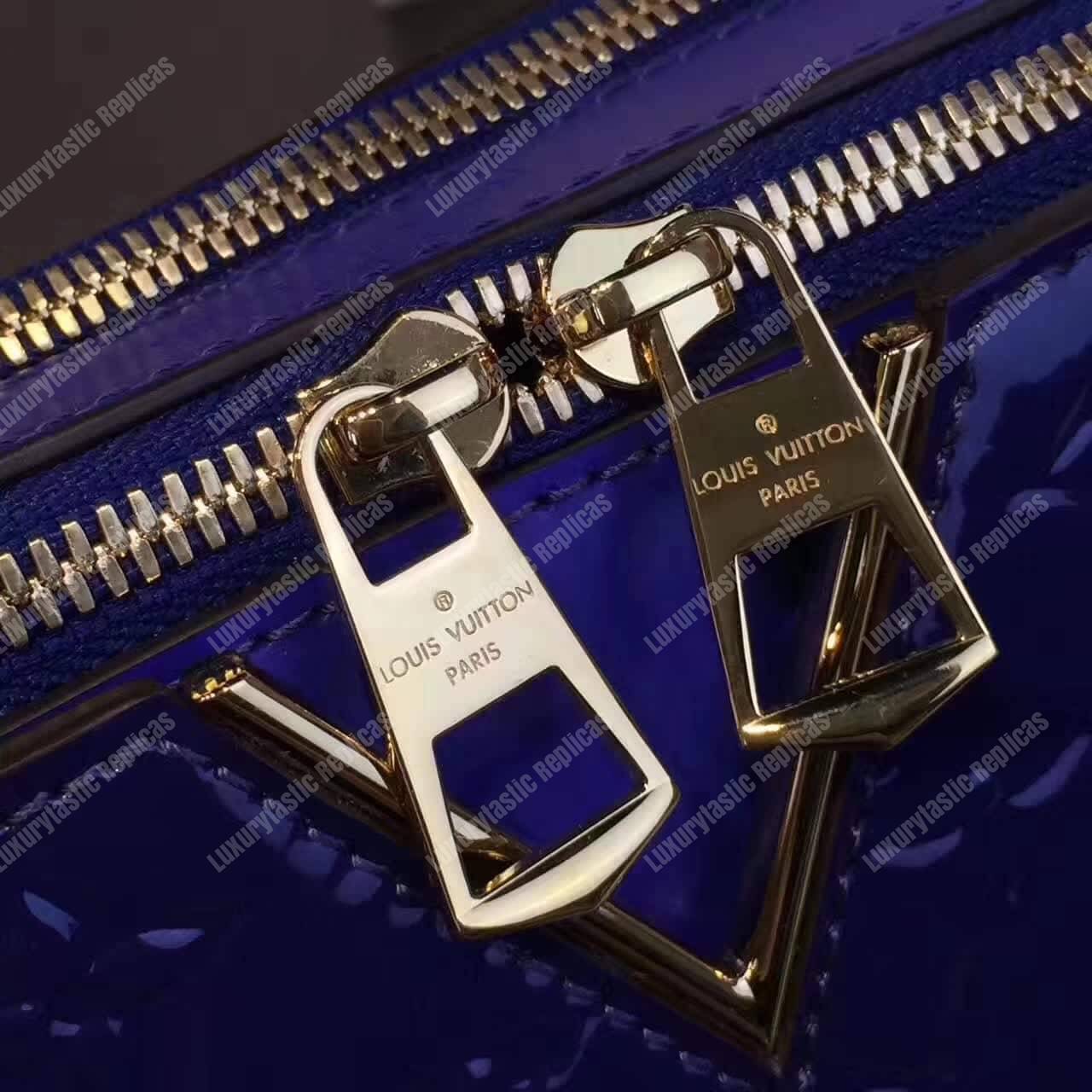 LV Melrose Monogram Vernis Blue