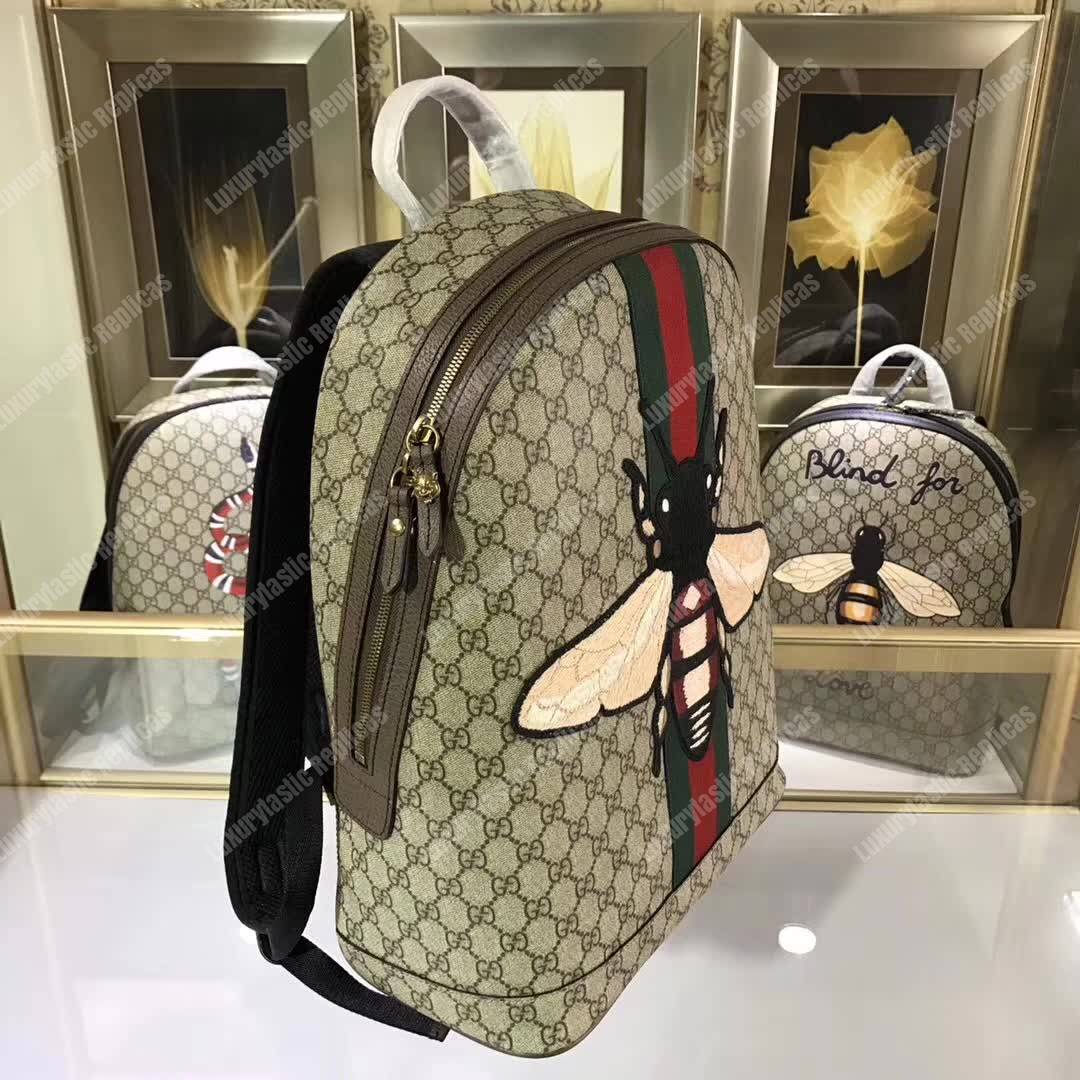 G*u*i animalier gg sup*e web backpack bee