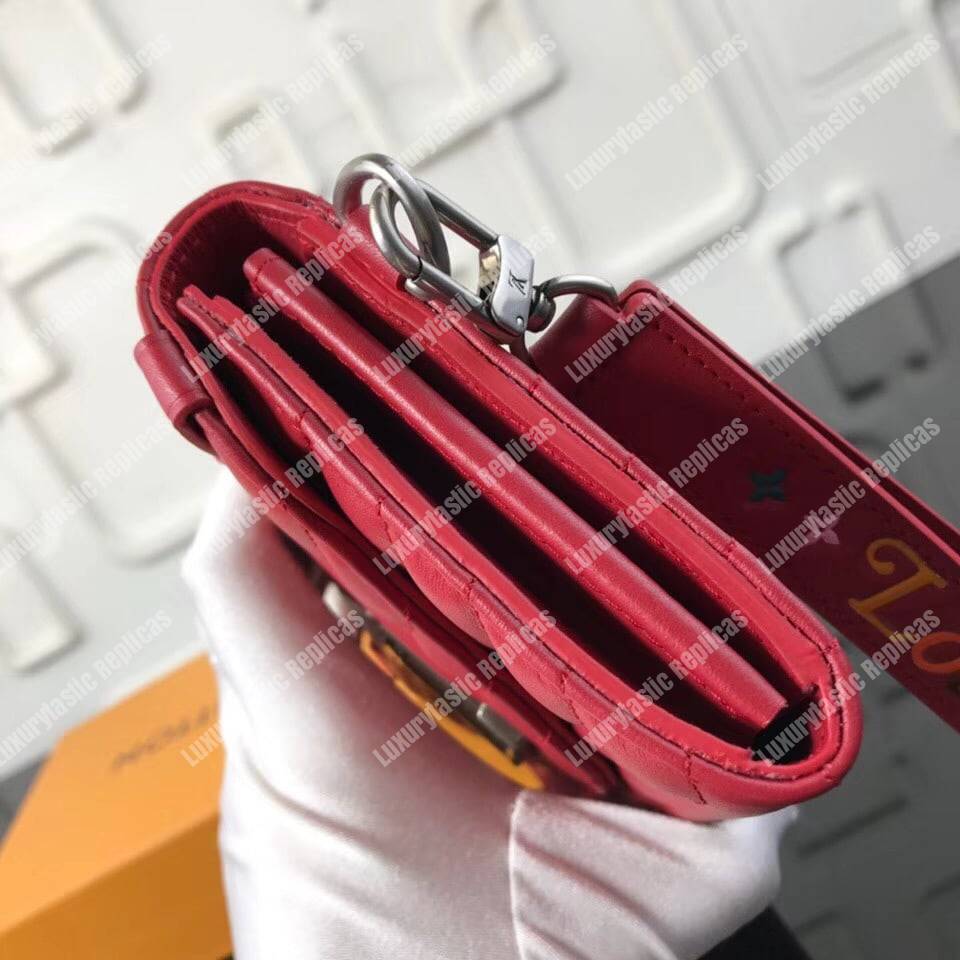 LV New Wave Long Wallet Red