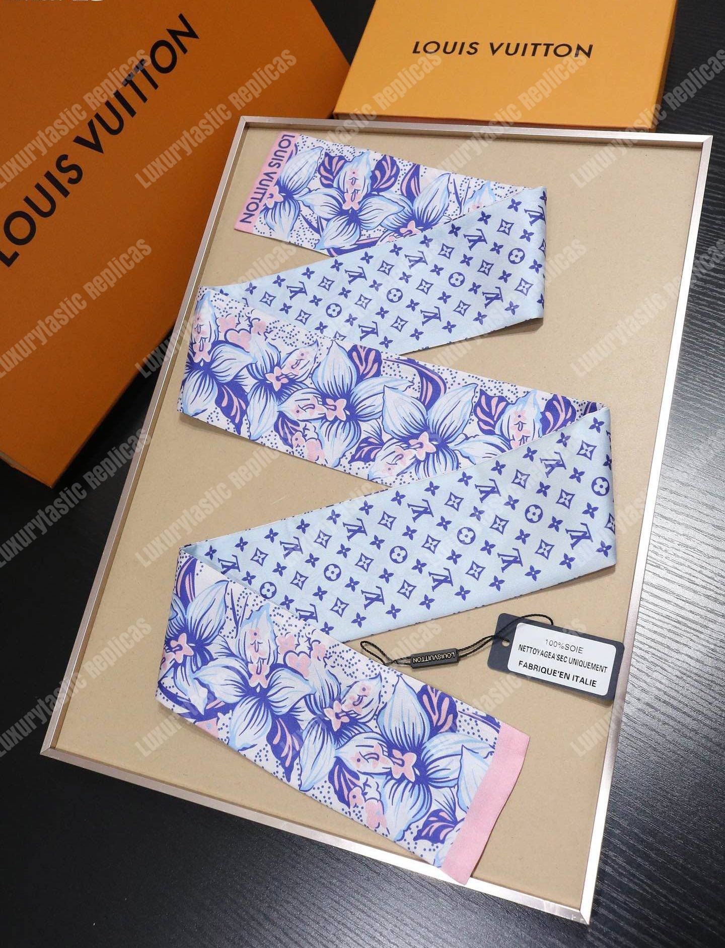 LV Monokinawa Bandeau Blue Hawaiian Floral Monogram Silk Spring 2018