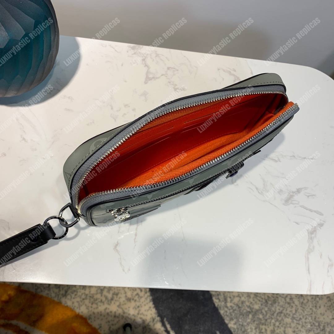 LV Alpha Clutch Spring Summer 2019 Sliver Monogram Satellite