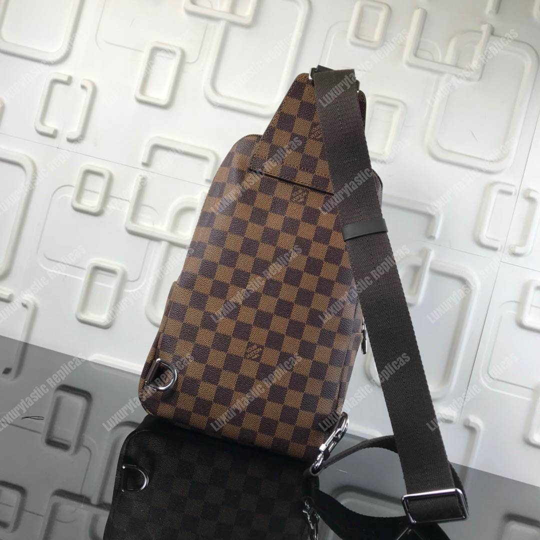 LV Avenue Sling Bag Damier Graphite Brown