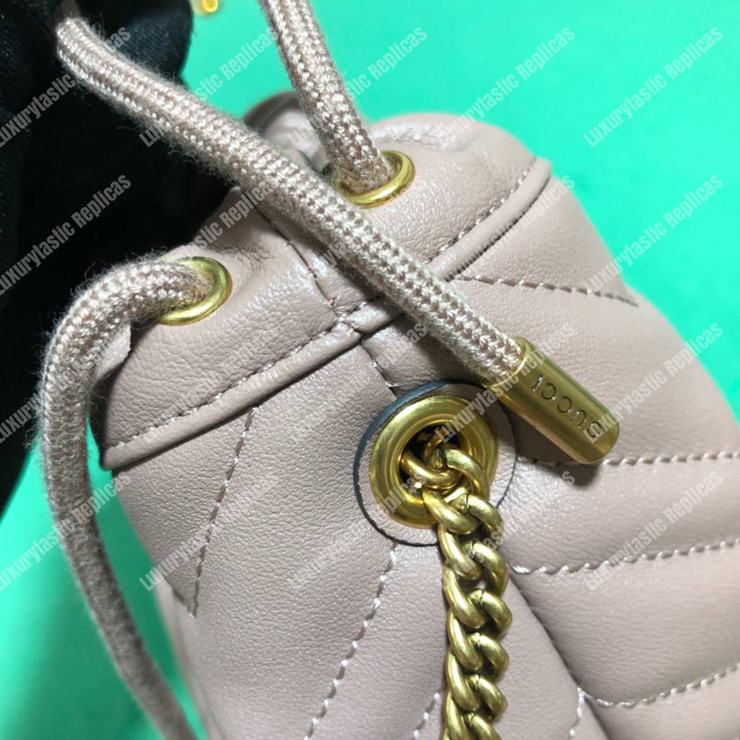 G*u*i gg marmont mini bucket bag grey
