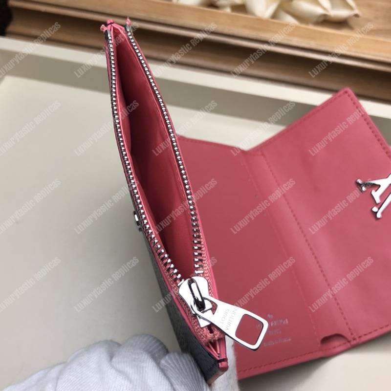 LV Capucines Compact Wallet Taurillon Noir Leather Monogram Flowers