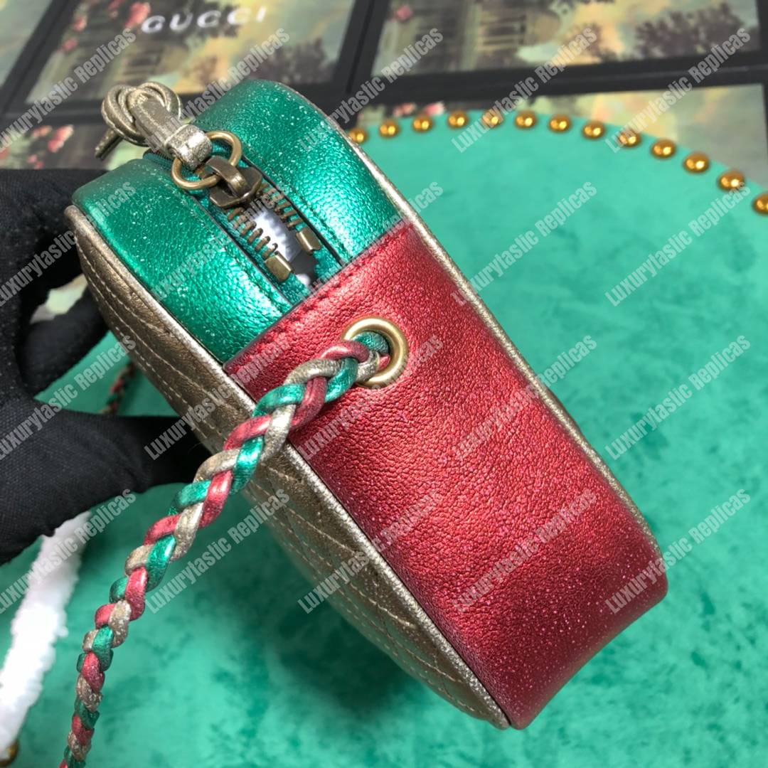 G*u*i zumi clutch metallic red/green