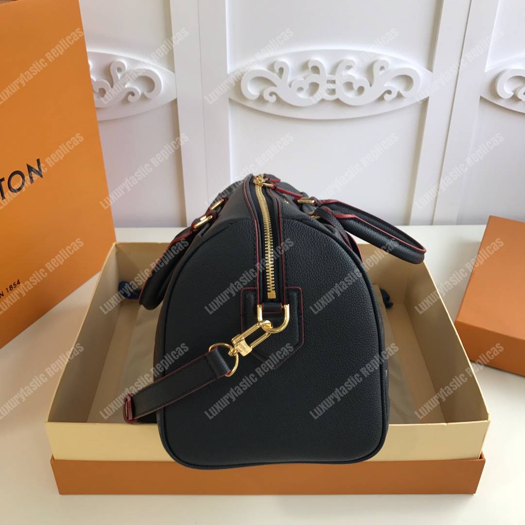 LV Speedy Bandouliere 30 Monogram Empreinte Leather Noir