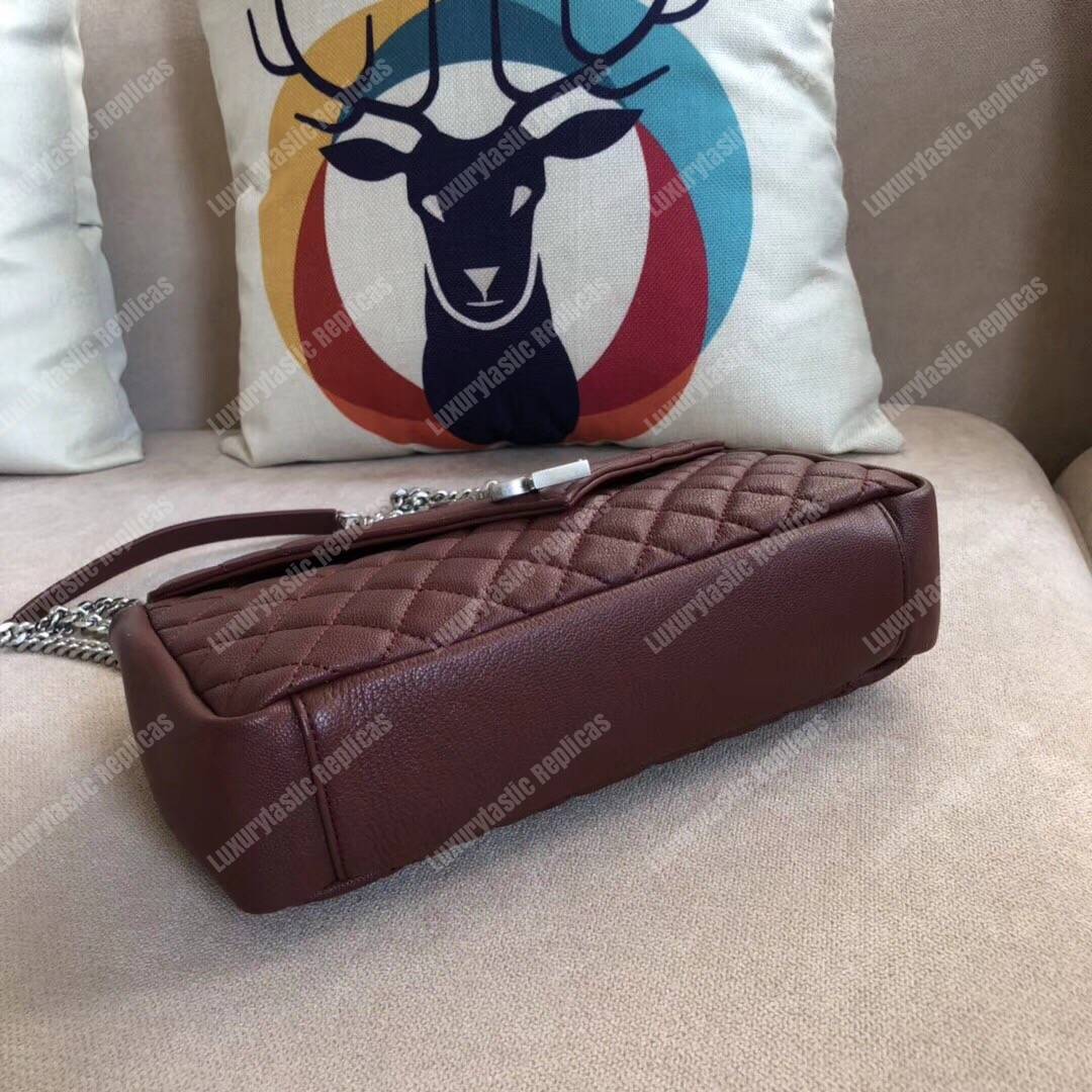 Saint Laurent Classic Medium Soft Envelope Dark Red