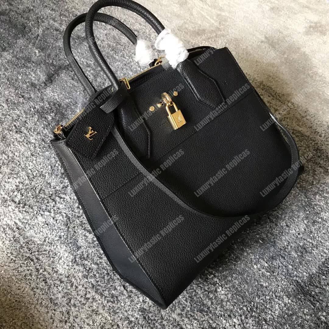 LV City Steamer MM Taurillon Leather
