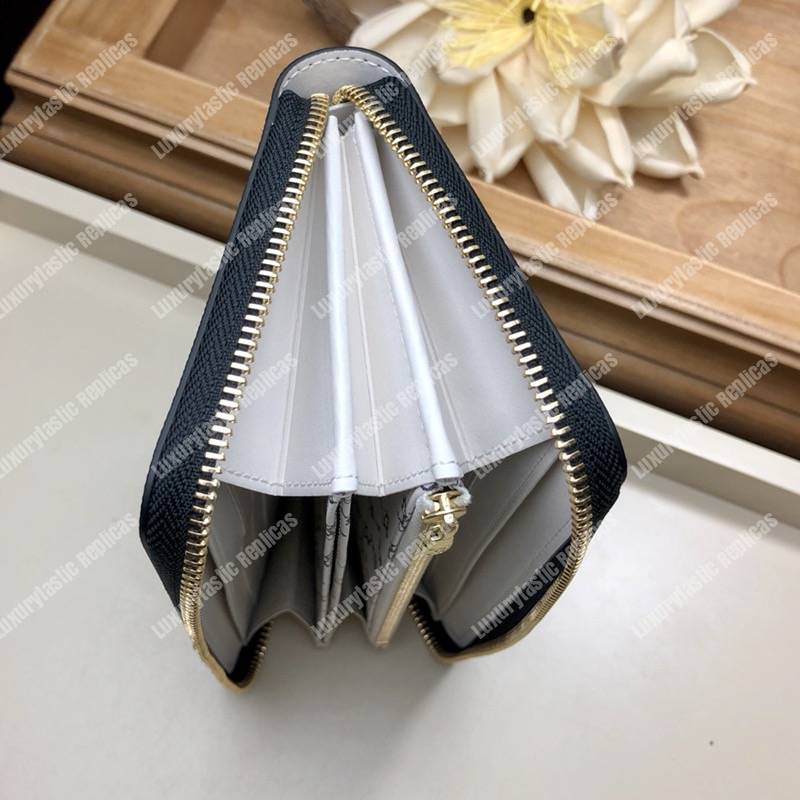 LV Zippy Wallet Catogram Dogs and Cats Black White