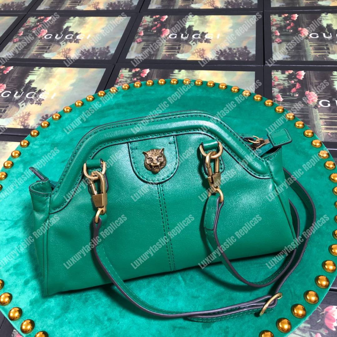 G*u*i re(belle) small shoulder bag leather emerald green