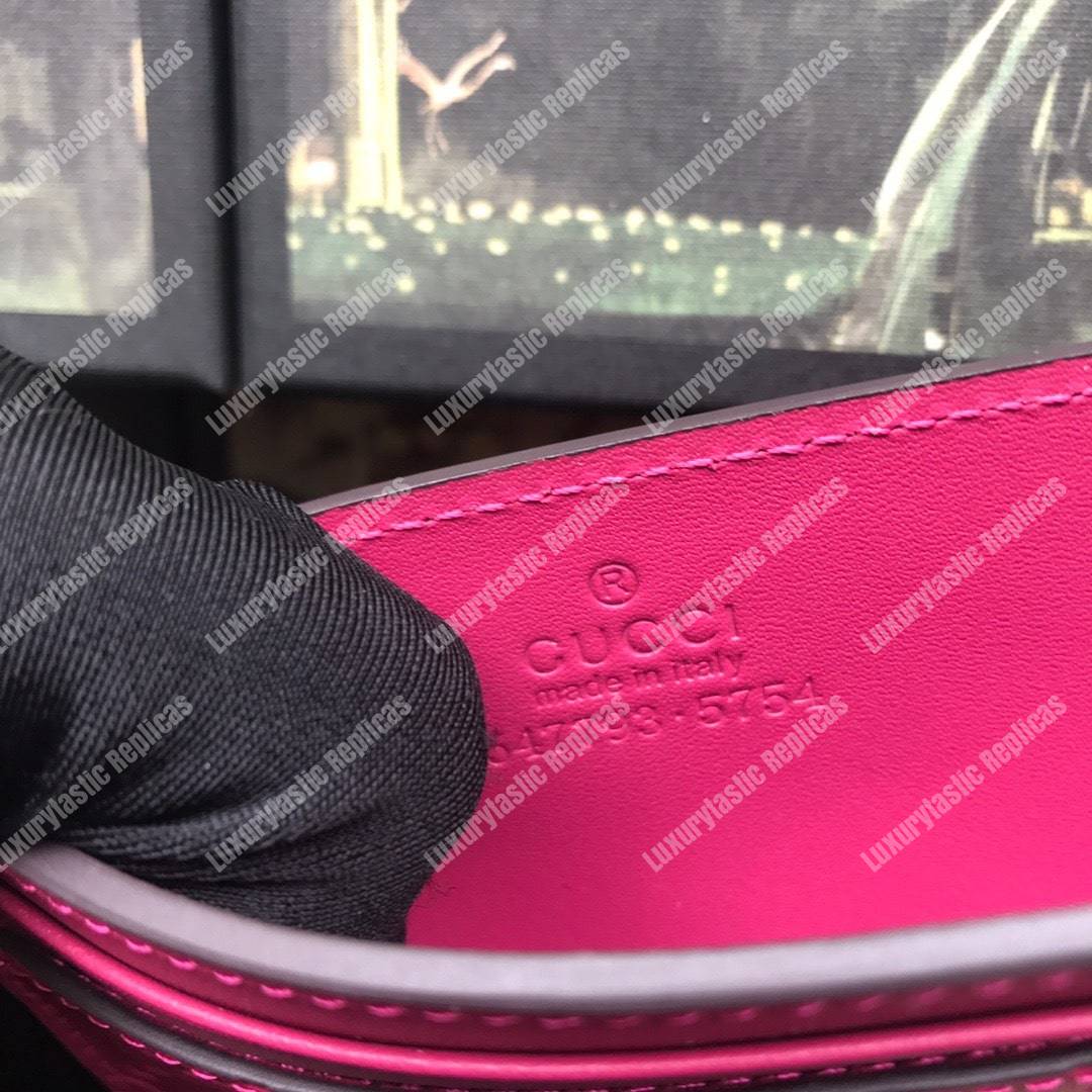 G*u*i card case with ny yankees patch pink