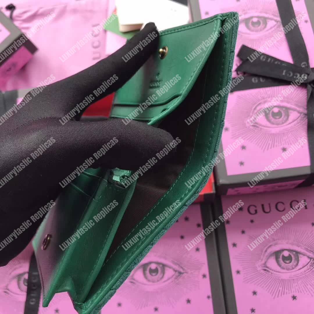 G*u*i gg marmont card case velvet emerald green