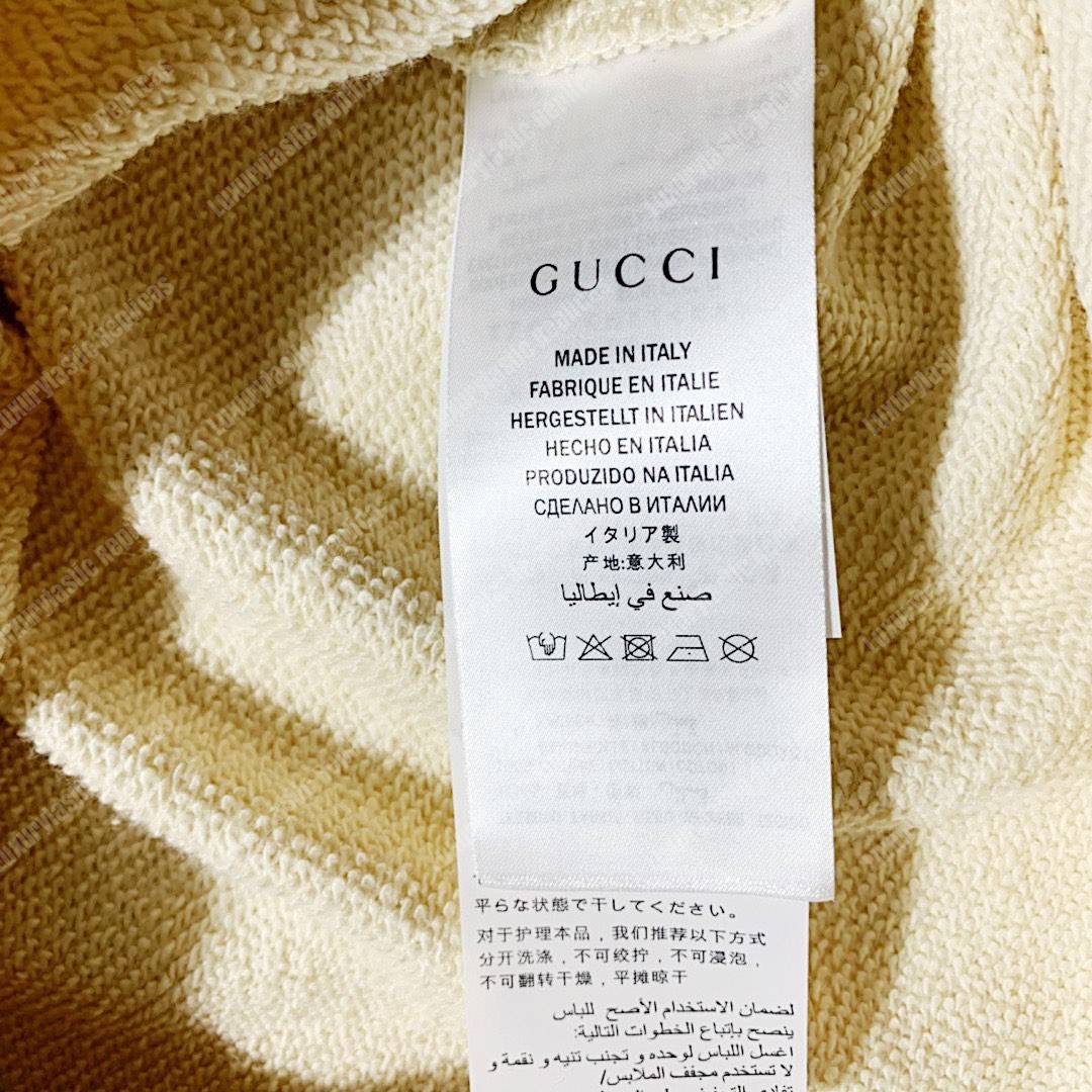 G*u*i oversize sweatshirt with G*u*i logo white