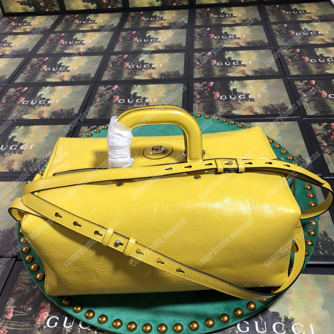 G*u*i soft leather backpack yellow