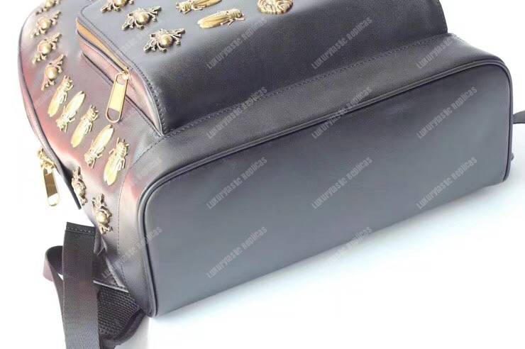G*u*i animal studs leather backpack black