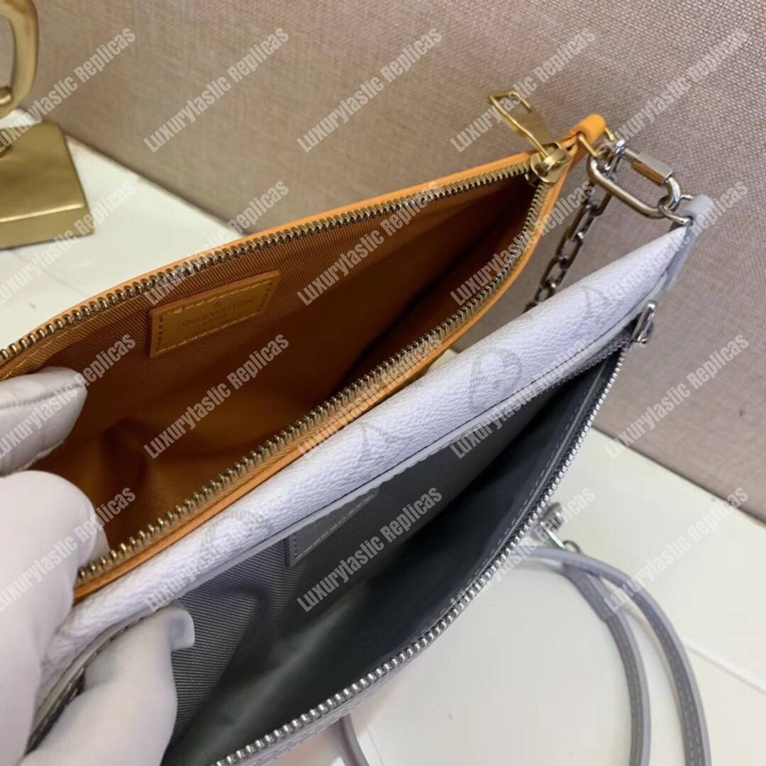 LV Double Flat Messenger Monogram Blanc