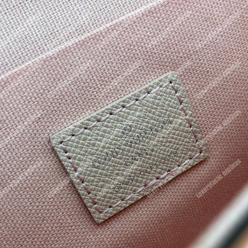 LV Pochette Felicie Epi Leather Rose Ballerine