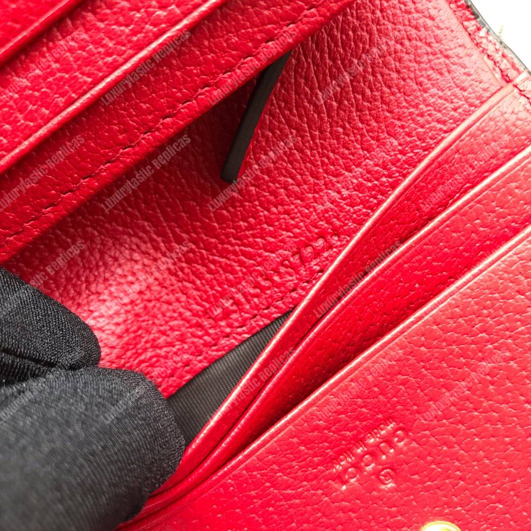 G*u*i ophidia gg flora card case wallet red