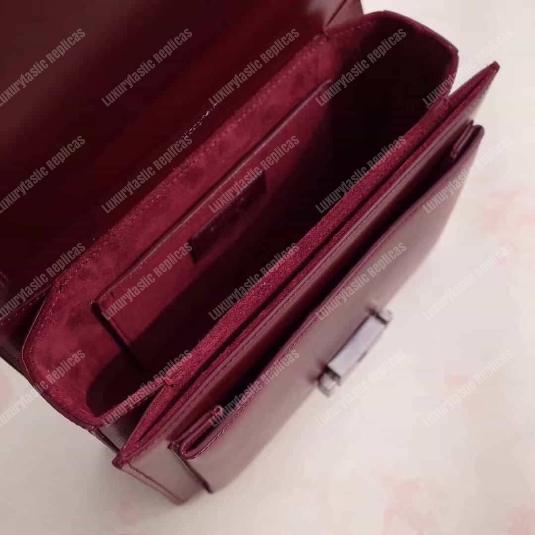 Saint Laurent Medium Bellechasse Dark Red Leather