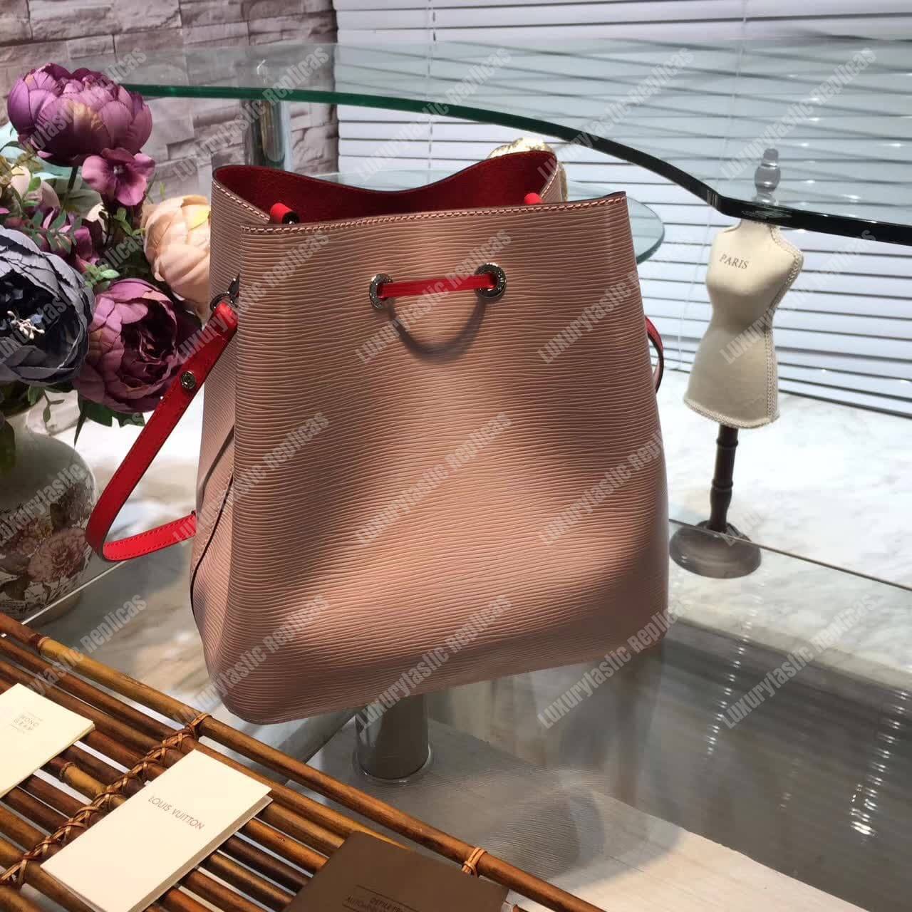 LV NéoNoé Bag Epi Leather Rose Ballerine
