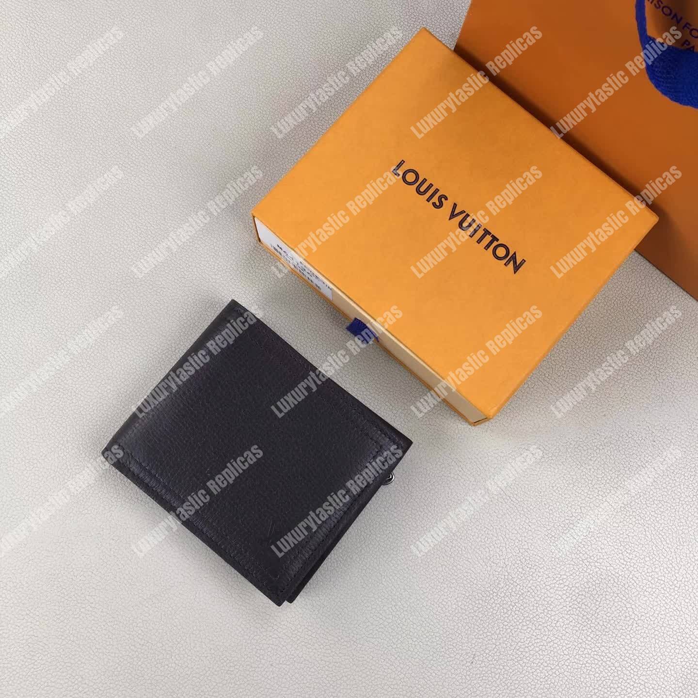 LV Compact Wallet Utah Leather Marron