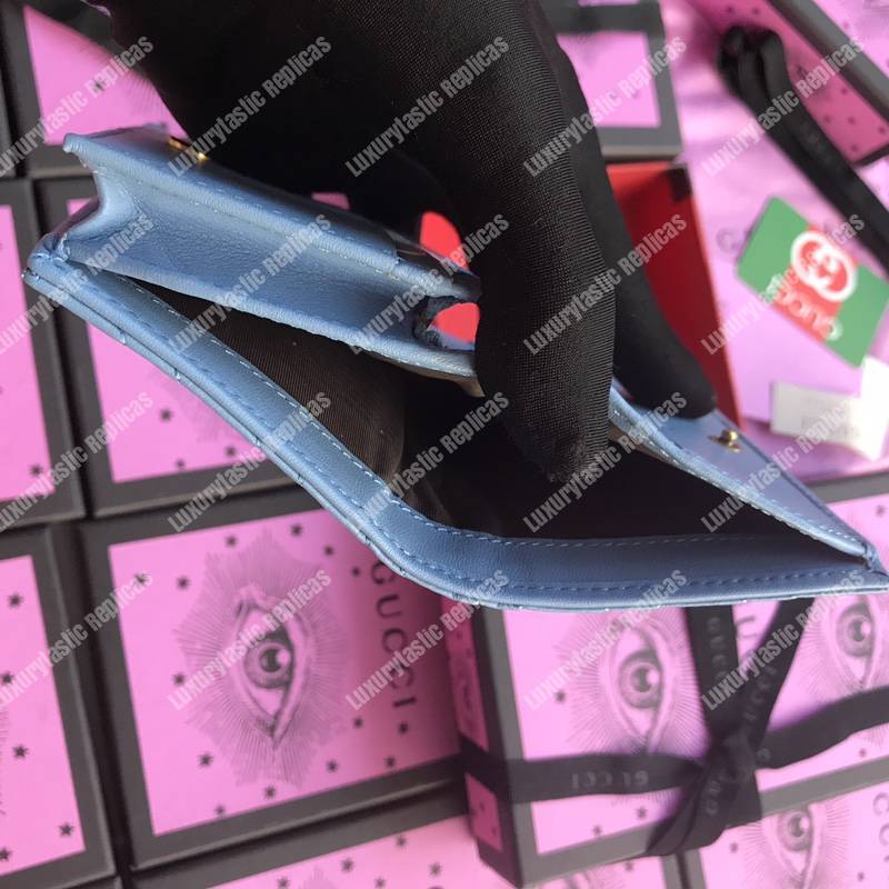 G*u*i gg marmont card case wallet aquamarine