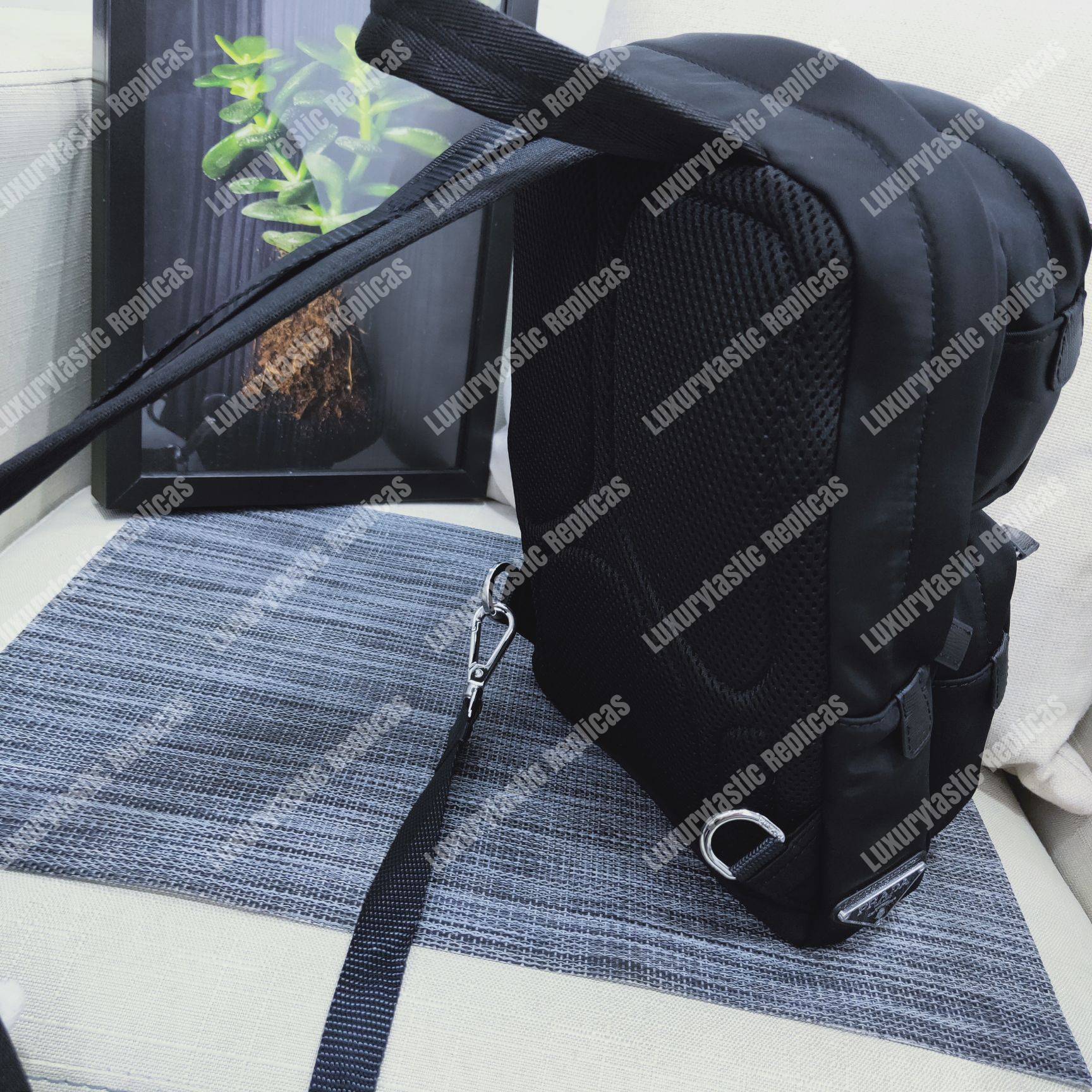 Pra*a fabric backpack black