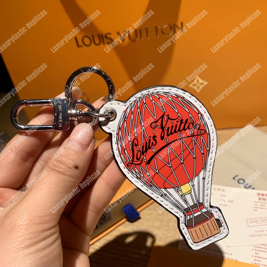 LV Damier Graphite Map Illustre Balloon Bag Charm & Key holder