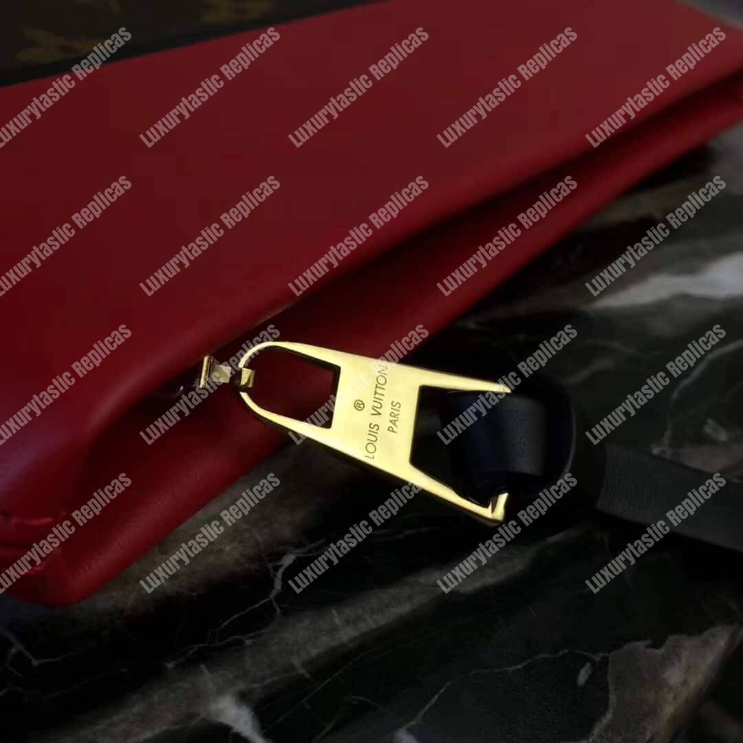 LV Pochette Tuileries Monogram Coated Canvas Red