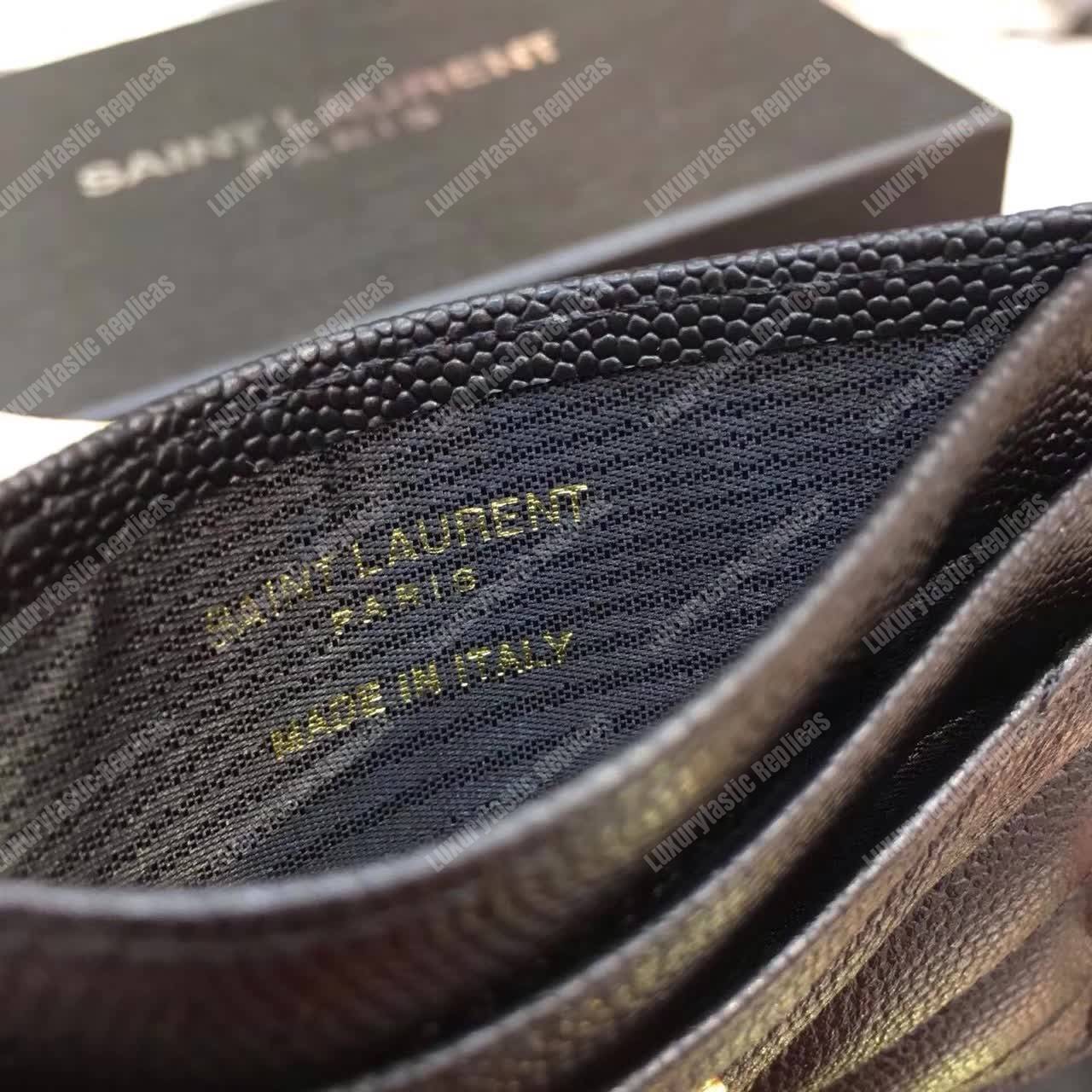 Saint Laurent Monogram Card Case Black