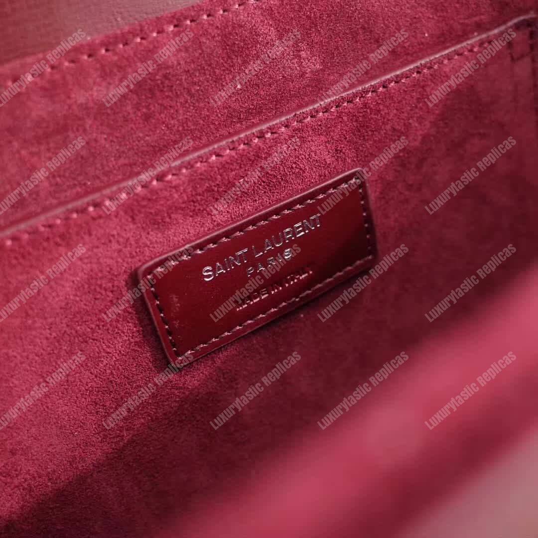 Saint Laurent Medium Bellechasse Dark Red Leather