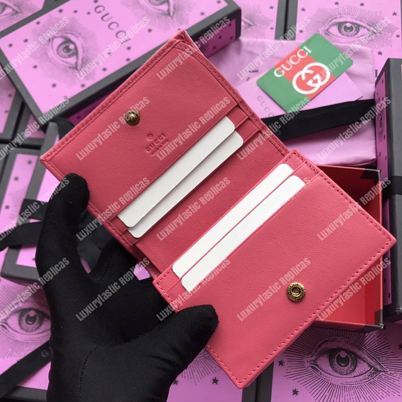 G*u*i gg marmont card case velvet pink love