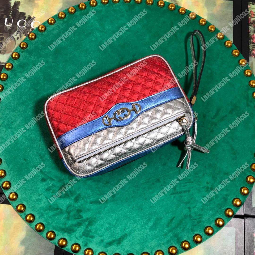 G*u*i zumi clutch metallic red/silver