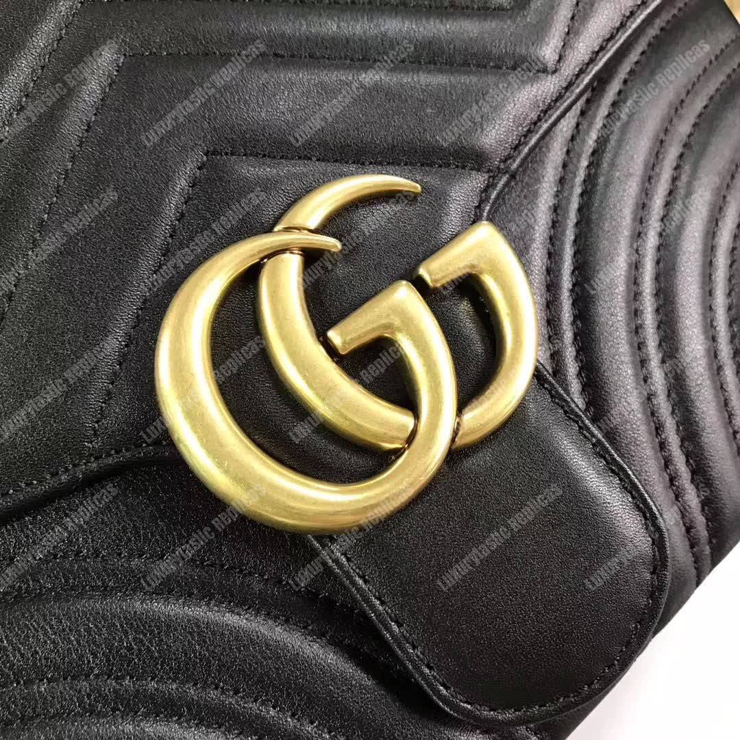 G*u*i gg marmont small shoulder bag black