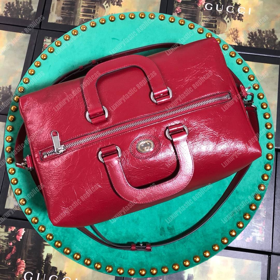 G*u*i soft leather backpack red